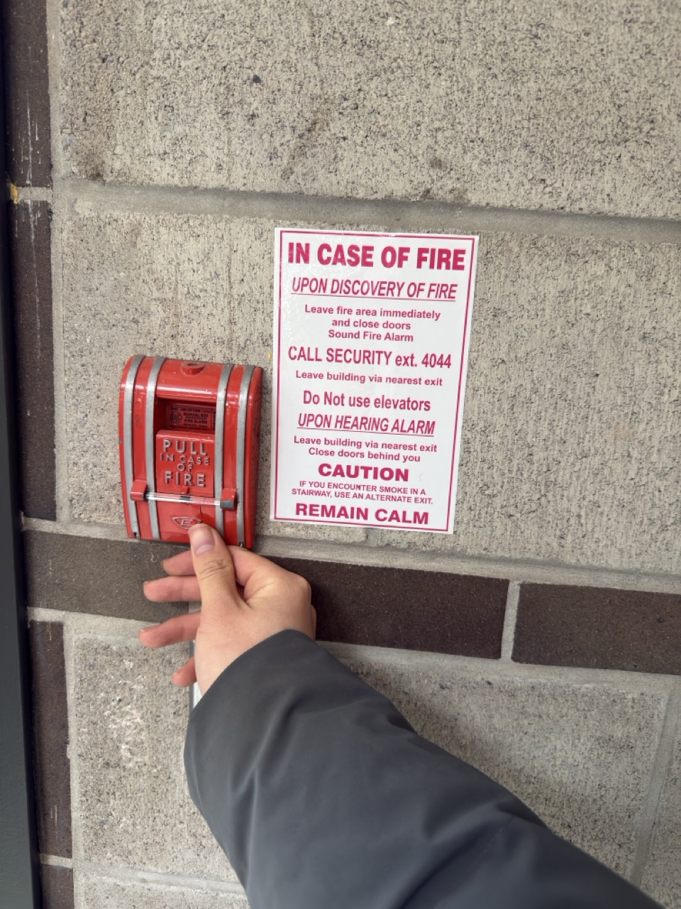 pull encase of fire.
