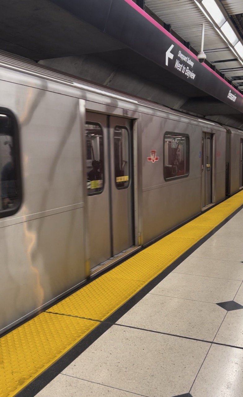 The subway pulls in