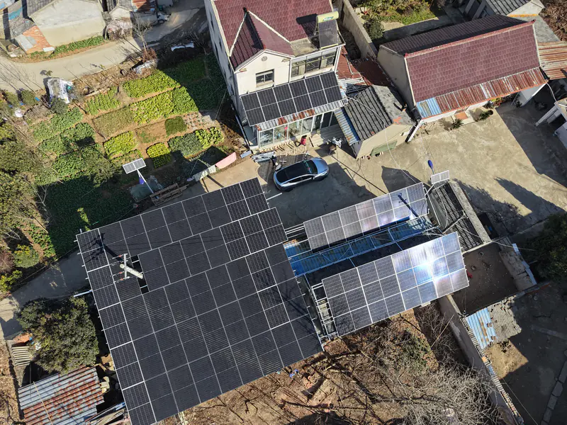 Aerial view of the arrays in December 2024