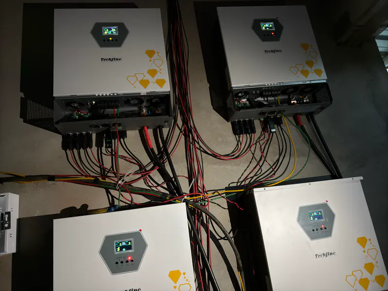 Inverter-chargers mounted on the wall