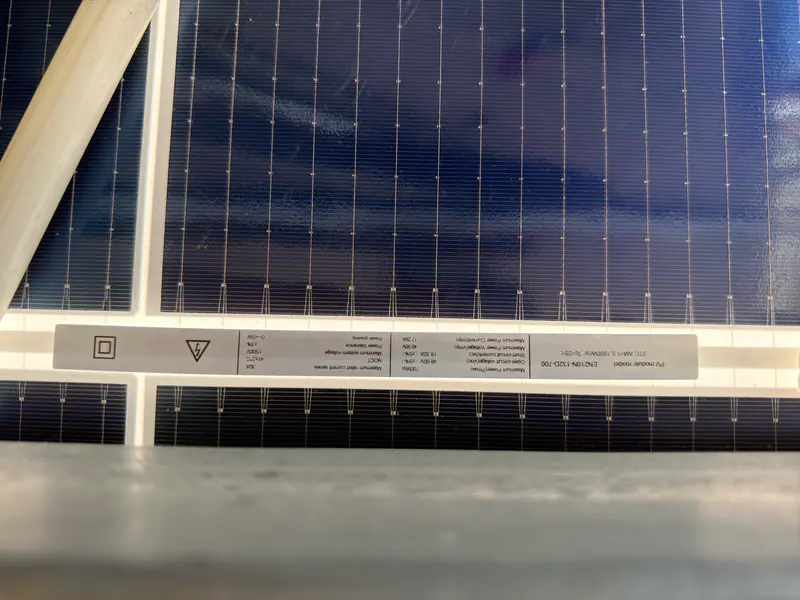 Close-up of a 700 W module